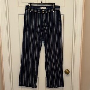 Carve Designs Blue and White Wide Leg Pants
